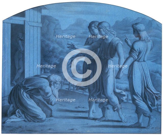 'The Hospitalite of Abraham', c1820-1857. Artist: Achille Deveria