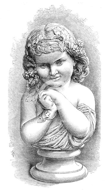 "The Hop Queen", sculptured by G. Halse, in the Exhibition of the British Institution, 1864. F Creator: Unknown.