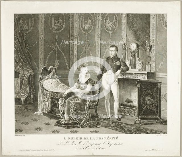 The Hope of Posterity: The Emperor, Empress, and King of Rome, 1811/12. Creator: Adrien Pierre François Godefroy the Younger.