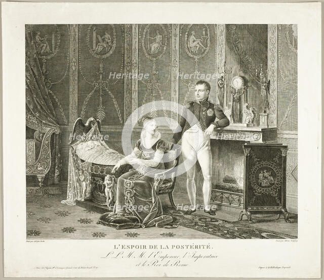 The Hope of Posterity: The Emperor, Empress, and King of Rome, 1811/12. Creator: Adrien Pierre François Godefroy the Younger.