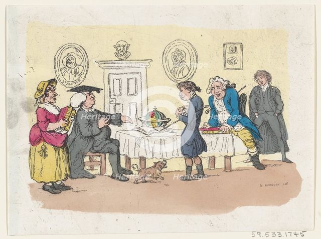 The Hopes of the Family - An Admission at the University, ca. 1803., ca. 1803. Creator: Thomas Rowlandson.