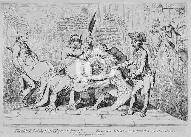 'The hopes of the party, prior to July 14th', 1791.                                 Artist: Anon