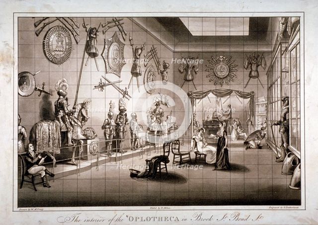 The Hoplotheca, Brook Street, Westminster, London, c1810. Artist: Thomas Sutherland