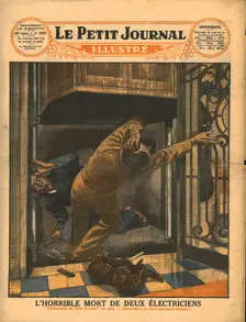 The horrible death of two electrians, 1929. Creator: Unknown