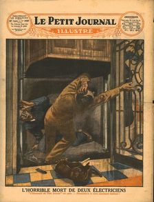 The horrible death of two electrians, 1929. Creator: Unknown