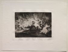The Horrors of War: They Escape Through the Flames. Creator: Francisco de Goya (Spanish, 1746-1828)