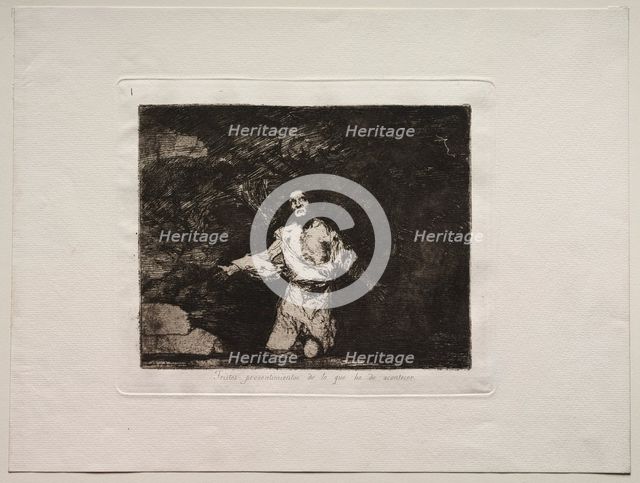 The Horrors of War: Title Page - Sad Forebodings of What is Going to Happen. Creator: Francisco de Goya (Spanish, 1746-1828).