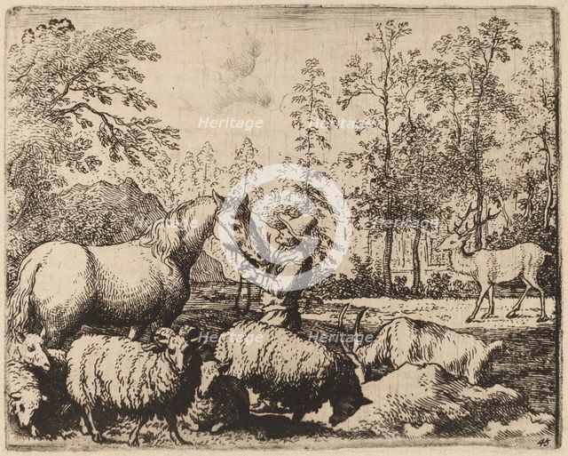 The Horse and the Stag, probably c. 1645/1656. Creator: Allart van Everdingen.