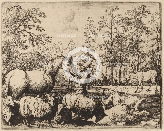 The Horse and the Stag, probably c. 1645/1656. Creator: Allart van Everdingen.