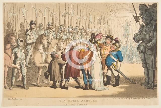 The Horse Armoury in the Tower, January 1, 1800. Creator: Thomas Rowlandson.