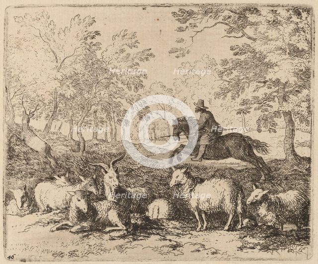 The Horse Forced to Pursue the Stag, probably c. 1645/1656. Creator: Allart van Everdingen.