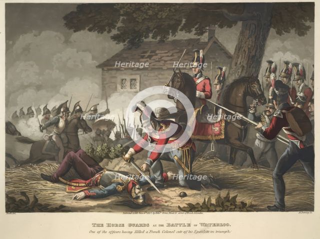 The Horse Guards at the Battle of Waterloo, 1819. Creator: Matthew Dubourg.