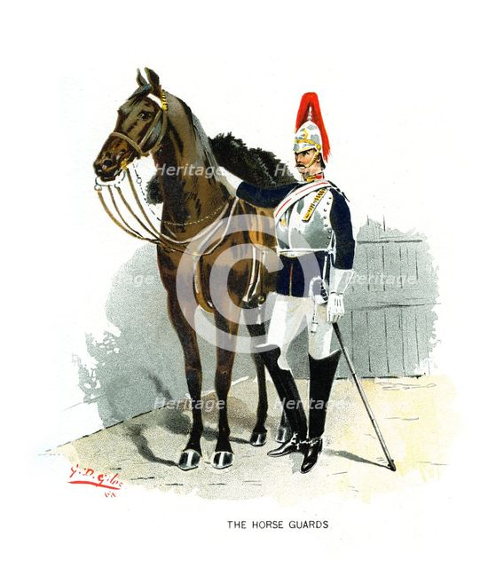 'The Horse Guards', c1890.Artist: Geoffrey Douglas Giles