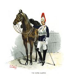 The Horse Guards c1890.Artist: Geoffrey Douglas Giles