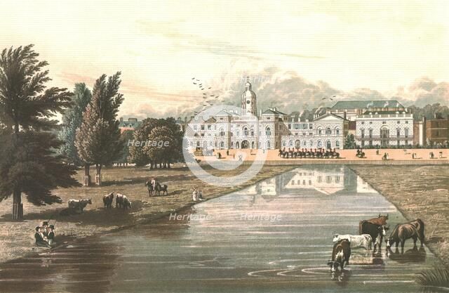 The Horse Guards & Melbourne House, c1821. Creators: Robert Havell, Robert Havell.