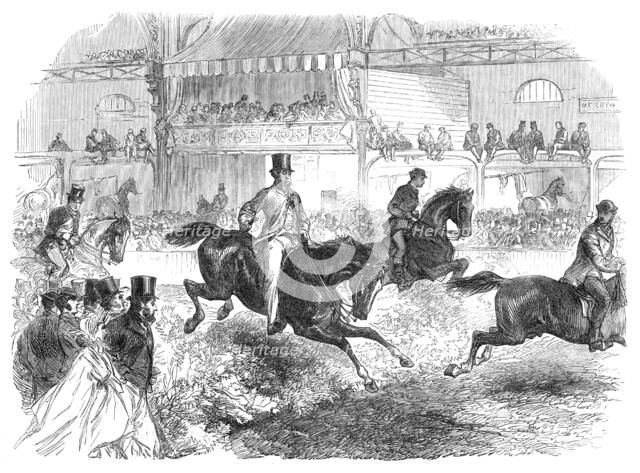 The Horse Show at Islington: trying the hunters, 1864. Creator: Unknown.