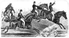 The Horse-Show at the Agricultural Hall Islington: trying the hunters, 1868. Creator: Unknown