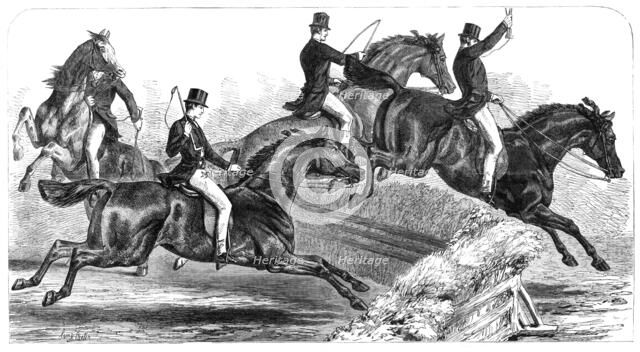 The Horse-Show at the Agricultural Hall Islington: trying the hunters, 1868. Creator: Unknown.