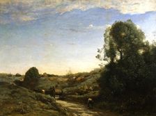 The Horsecart, Memory of Marcoussis near Montlhery 1855. Artist: Jean-Baptiste-Camille Corot