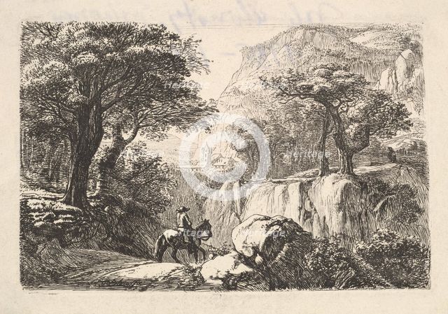 The Horseback Rider in the Gorge, 19th century. Creator: Johann Christian Erhard.