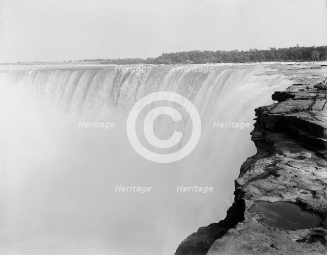 The [Horseshoe] Falls from above, between 1890 and 1899. Creator: Unknown.