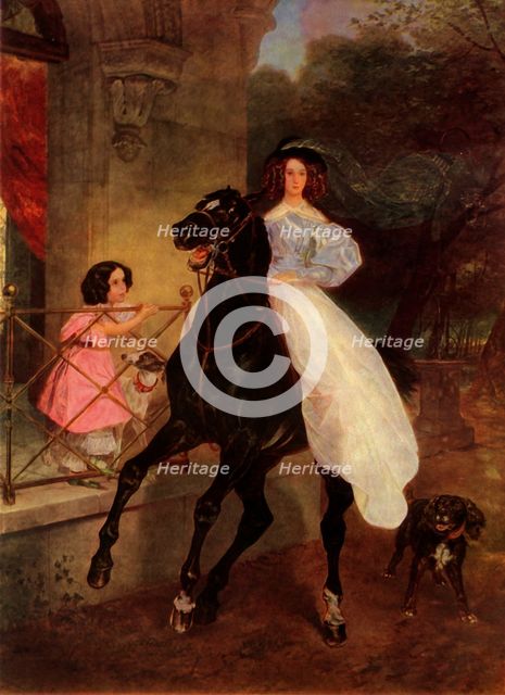 'The Horsewoman', 1832, (1965). Creator: Karl Briullov.
