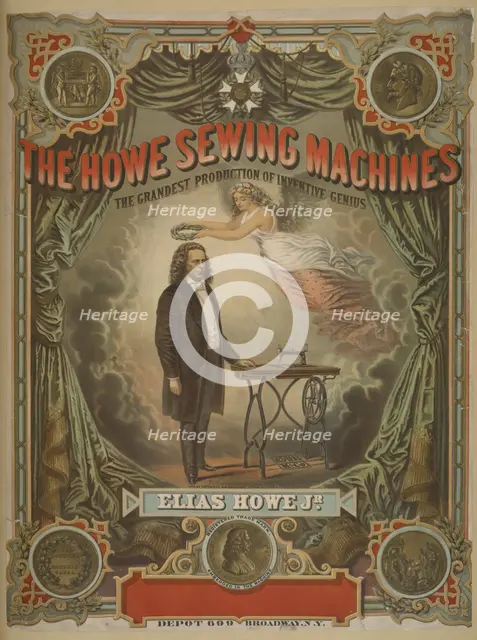 The Howe sewing machines, c1895 - 1917. Creator: Hatch & Co..