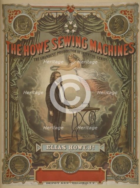 The Howe sewing machines, c1895 - 1917. Creator: Hatch & Co..