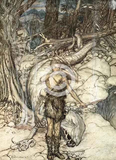 'The hot blood burns like fire!', 1924.  Creator: Arthur Rackham.