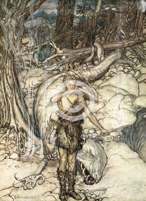 'The hot blood burns like fire!', 1924.  Creator: Arthur Rackham.