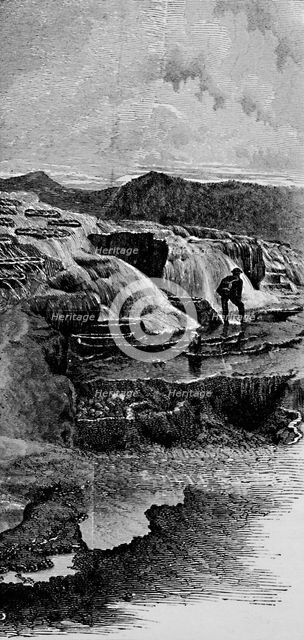 'The Hot Springs near Gardiner's River', 1883. Artist: Unknown.