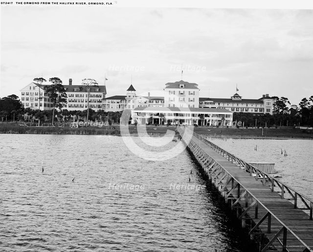 The [Hotel] Ormond from the Halifax River, Ormond, Fla., between 1900 and 1920. Creator: Unknown.