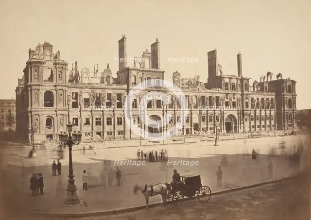 [The Hötel de Ville after the Commune], 1871. Creator: Hippolyte-Auguste Collard.