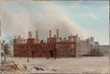 The Hôtel de Ville after the fire of 1871, (1871). Creator: Franciscus Leonardus Johannes Moormans