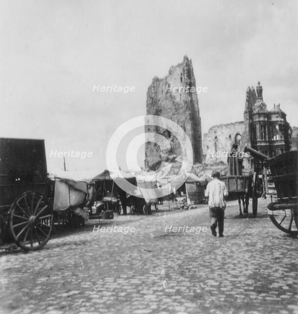 The Hotel de Ville, Arras, France, World War I, c1914-c1918. Artist: Nightingale & Co