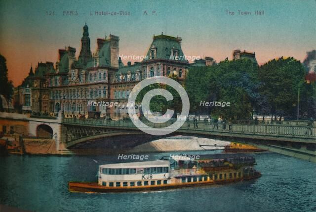 The Hôtel de Ville, Paris, c1920. Artist: Unknown.