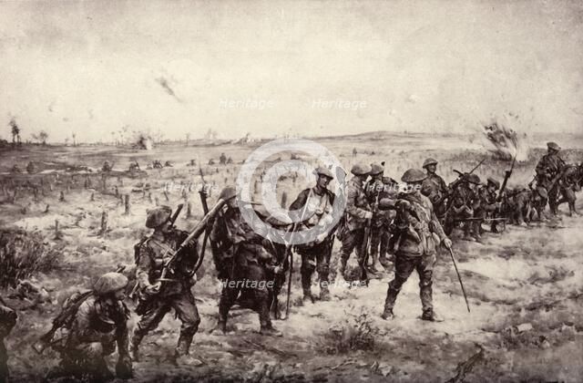 'The Hour Has Struck. British First Line of Attack in the "Great Push"', 1917. Creator: Unknown.