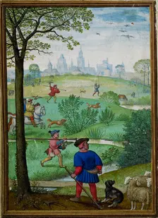 The Hours of Hennessy (Hours of Notre-Dame). Labors of the Months: April, c1530. Creator: Bening, Simon, (Workshop) (ca 1483-1561)