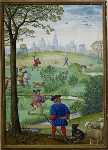 The Hours of Hennessy (Hours of Notre-Dame). Labors of the Months: April, c1530. Creator: Bening, Simon, (Workshop) (ca 1483-1561)