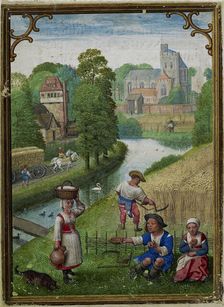 The Hours of Hennessy (Hours of Notre-Dame). Labors of the Months: August, c1530. Creator: Bening, Simon, (Workshop) (ca 1483-1561)