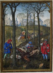 The Hours of Hennessy (Hours of Notre-Dame). Labors of the Months: December, c1530. Creator: Bening, Simon, (Workshop) (ca 1483-1561)