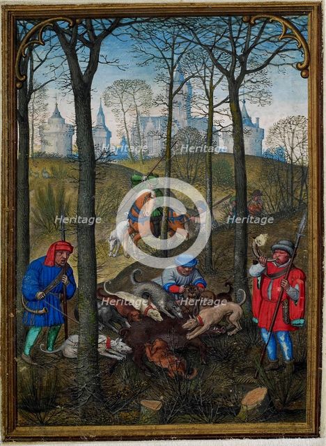 The Hours of Hennessy (Hours of Notre-Dame). Labors of the Months: December, c1530. Creator: Bening, Simon, (Workshop) (ca 1483-1561).