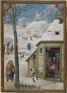 The Hours of Hennessy (Hours of Notre-Dame). Labors of the Months: January, c1530. Creator: Bening, Simon, (Workshop) (ca 1483-1561)