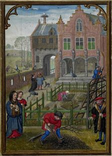 The Hours of Hennessy (Hours of Notre-Dame). Labors of the Months: March, c1530. Creator: Bening, Simon, (Workshop) (ca 1483-1561)