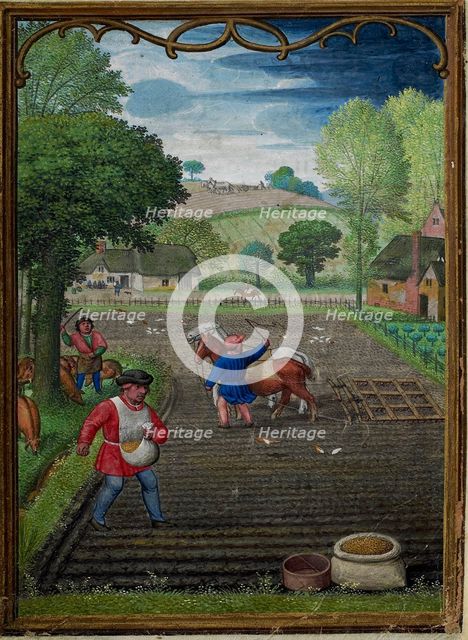 The Hours of Hennessy (Hours of Notre-Dame). Labors of the Months: September, c1530. Creator: Bening, Simon, (Workshop) (ca 1483-1561).