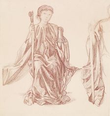 The Hours - Drapery Study, 1864-66. Creator: Sir Edward Coley Burne-Jones