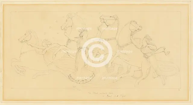The Hours Taking the Horses from Juno's Car, n.d. Creator: John Flaxman.