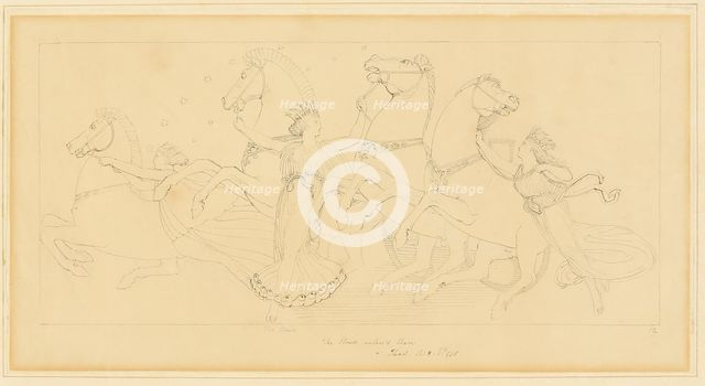 The Hours Taking the Horses from Juno's Car, n.d. Creator: John Flaxman.