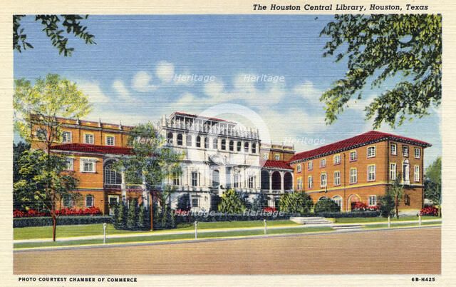 The Houston Central Library, Houston, Texas, USA, 1946. Artist: Unknown