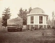 The House over a Stump of a Big Tree, 1865-66, printed ca. 1876. Creator: Carleton Emmons Watkins